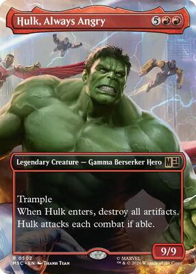 Hulk, Always Angry (Borderless) card from Commander: Marvel Super Heroes
