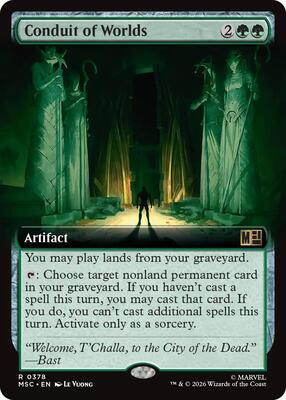 Conduit of Worlds (Extended Art) card from Commander: Marvel Super Heroes