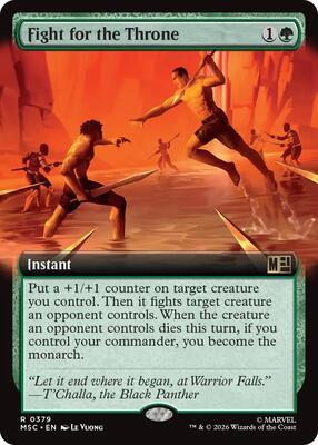 Fight for the Throne (Extended Art) card from Commander: Marvel Super Heroes