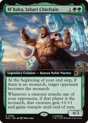 M'Baku, Jabari Chieftain (Extended Art) card from Commander: Marvel Super Heroes