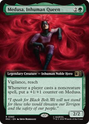 Medusa, Inhuman Queen (Extended Art) card from Commander: Marvel Super Heroes