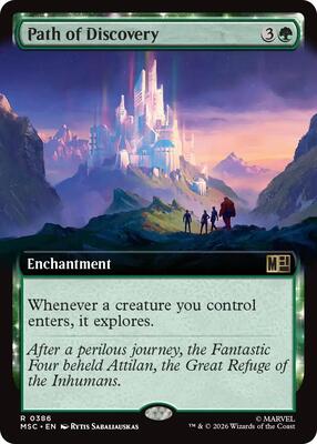 Path of Discovery (Extended Art) card from Commander: Marvel Super Heroes