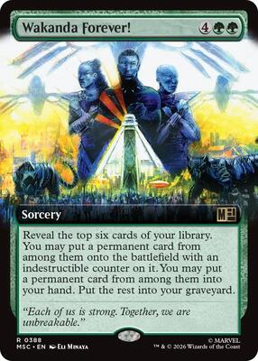 Wakanda Forever! (Extended Art) card from Commander: Marvel Super Heroes