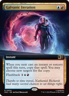 Galvanic Iteration (Extended Art) card from Commander: Marvel Super Heroes