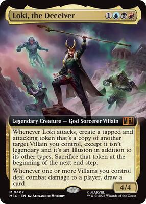 Loki, the Deceiver (Extended Art) card from Commander: Marvel Super Heroes