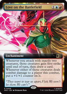Love on the Battlefield (Extended Art) card from Commander: Marvel Super Heroes