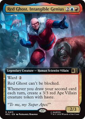 Red Ghost, Intangible Genius (Extended Art) card from Commander: Marvel Super Heroes