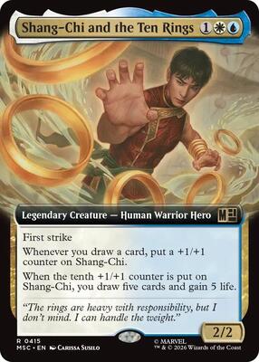 Shang-Chi and the Ten Rings (Extended Art) card from Commander: Marvel Super Heroes