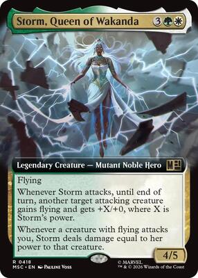 Storm, Queen of Wakanda (Extended Art) card from Commander: Marvel Super Heroes