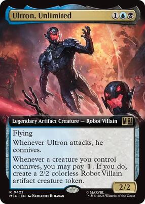 Ultron, Unlimited (Extended Art) card from Commander: Marvel Super Heroes