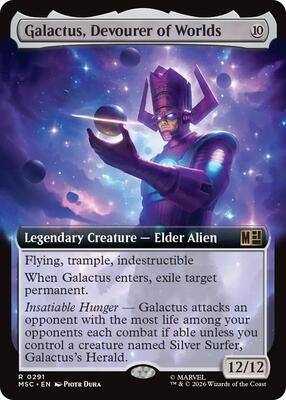 Galactus, Devourer of Worlds (Extended Art) card from Commander: Marvel Super Heroes