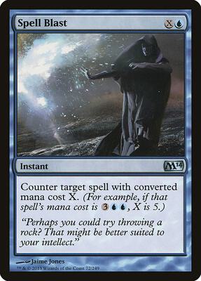 Spell Blast card from Magic 2014 (M14)