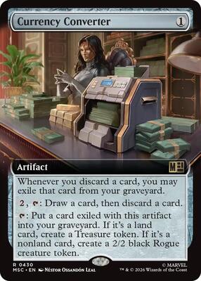 Currency Converter (Extended Art) card from Commander: Marvel Super Heroes