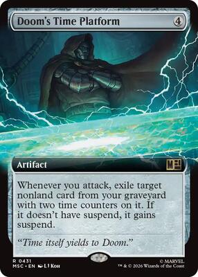Doom's Time Platform (Extended Art) card from Commander: Marvel Super Heroes