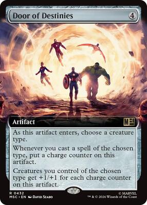 Door of Destinies (Extended Art) card from Commander: Marvel Super Heroes