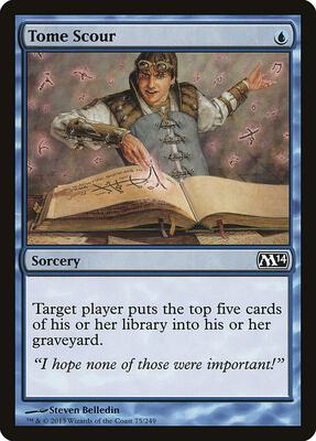 Tome Scour card from Magic 2014 (M14)