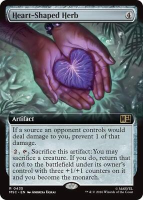Heart-Shaped Herb (Extended Art) card from Commander: Marvel Super Heroes