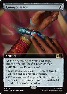 Kimoyo Beads (Extended Art) card from Commander: Marvel Super Heroes