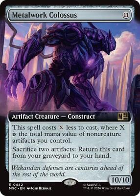 Metalwork Colossus (Extended Art) card from Commander: Marvel Super Heroes