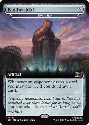 Panther Idol - Mind's Eye (Extended Art) card from Commander: Marvel Super Heroes