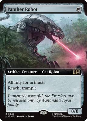 Panther Robot (Extended Art) card from Commander: Marvel Super Heroes