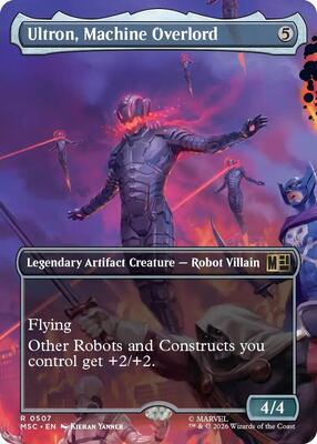 Ultron, Machine Overlord (Borderless) card from Commander: Marvel Super Heroes