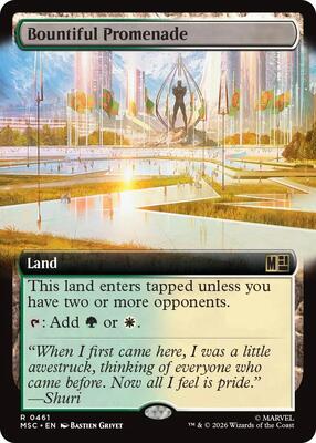 Bountiful Promenade (Extended Art) card from Commander: Marvel Super Heroes