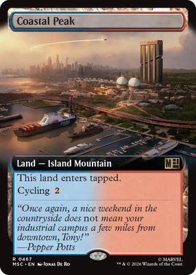 Coastal Peak (Extended Art) card from Commander: Marvel Super Heroes