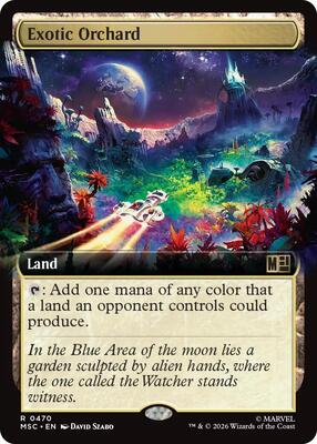 Exotic Orchard (Extended Art) card from Commander: Marvel Super Heroes