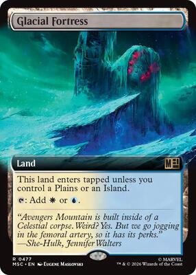 Glacial Fortress (Extended Art) card from Commander: Marvel Super Heroes
