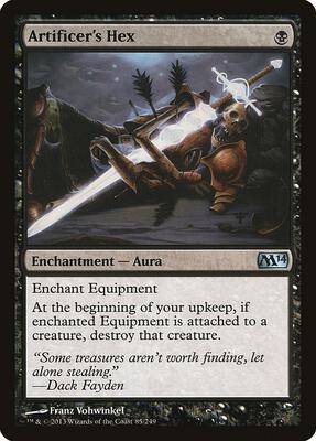 Artificer's Hex card from Magic 2014 (M14)