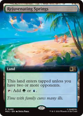 Rejuvenating Springs (Extended Art) card from Commander: Marvel Super Heroes