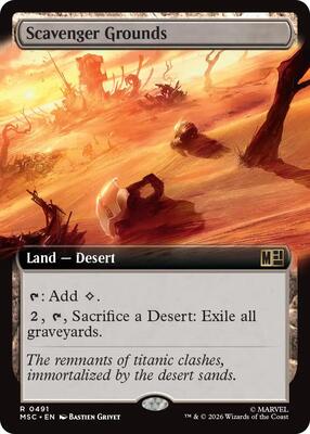 Scavenger Grounds (Extended Art) card from Commander: Marvel Super Heroes