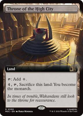 Throne of the High City (Extended Art) card from Commander: Marvel Super Heroes