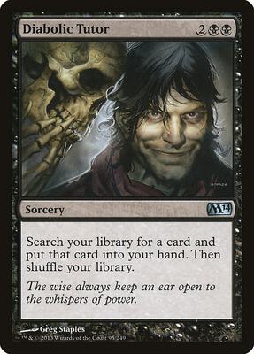 Diabolic Tutor card from Magic 2014 (M14)