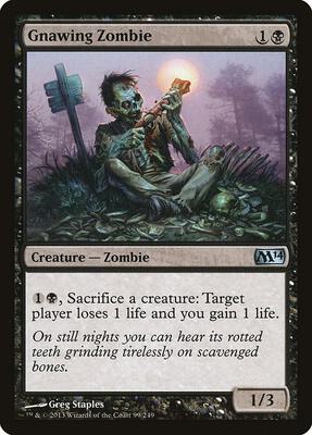 Gnawing Zombie card from Magic 2014 (M14)