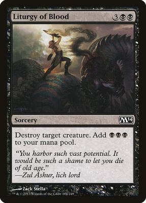 Liturgy of Blood card from Magic 2014 (M14)