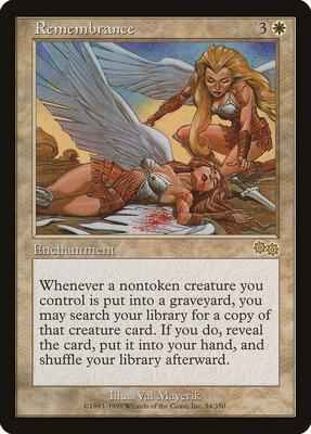Remembrance card from Urza's Saga