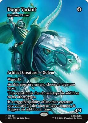 Doom Variant - Roaming Throne (Borderless) card from Marvel Universe Eternal-Legal
