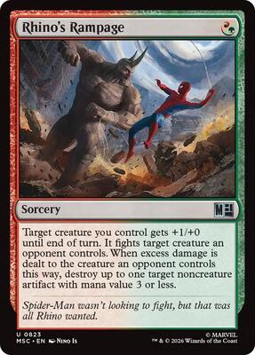 Rhino's Rampage card from Commander: Marvel Super Heroes