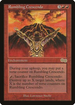 Rumbling Crescendo card from Urza's Saga
