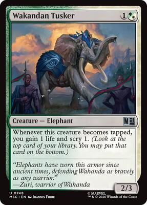 Wakandan Tusker card from Commander: Marvel Super Heroes