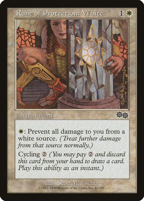 Rune of Protection: White card from Urza's Saga