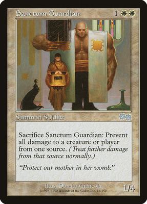 Sanctum Guardian card from Urza's Saga