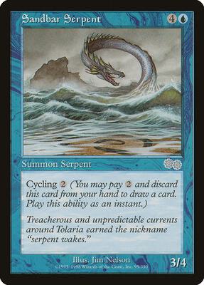 Sandbar Serpent card from Urza's Saga