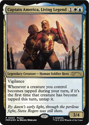 Captain America, Living Legend card from Media Promos