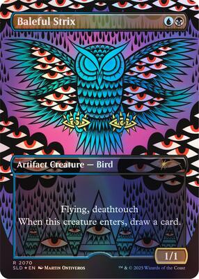 Baleful Strix (2070) (Rainbow Foil) card from Secret Lair Drop Series