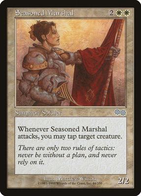 Seasoned Marshal card from Urza's Saga