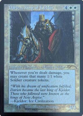 Darien, King of Kjeldor (Retro Frame) card from Secret Lair Drop Series