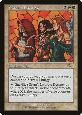 Serra's Liturgy card from Urza's Saga